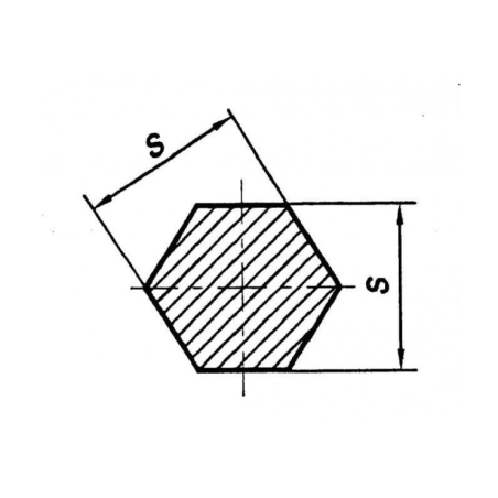 Titaani 3.7165 Kuusiokulma 9,52-25mm kuusiokulma Luokka 5 Ti-6Al-4V Valittavissa 0,02-1 metri.